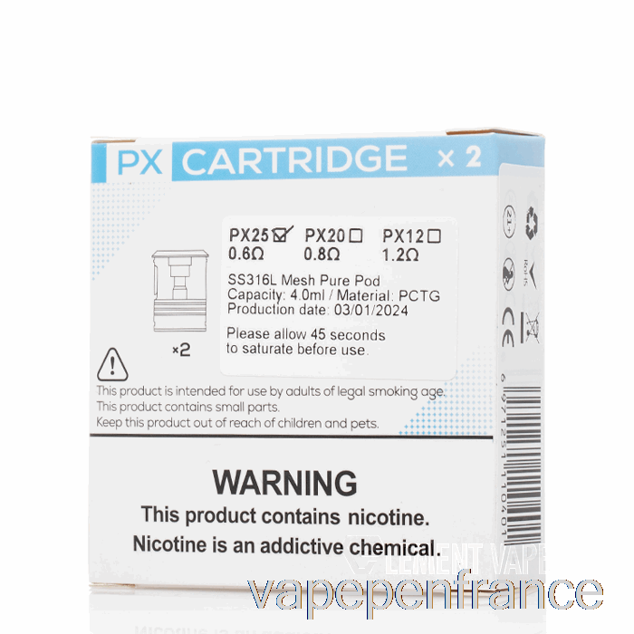 Yihi Sxmini Puremax Px Dosettes De Remplacement 0,6ohm Px25 Stylo Vape